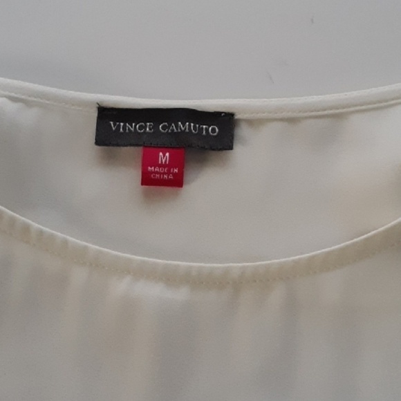 Vince Camuto Satin Color Block Sleeveless Blouse - Picture 2 of 6